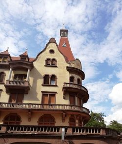 Low angle view of historic building against sky