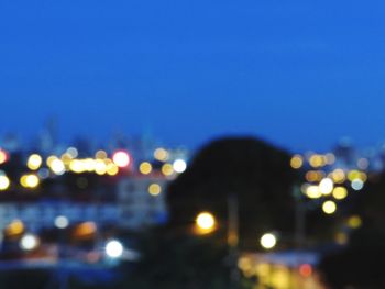 Defocused image of illuminated city