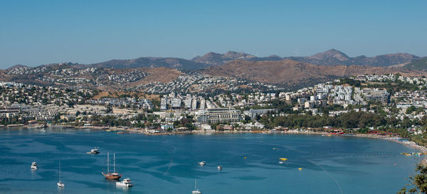 Aerial view of buildings in city