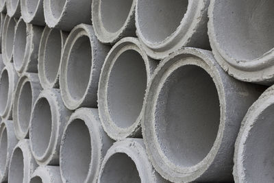 Cement pipes for construction water system.