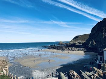 Panoramic view of beach against sky