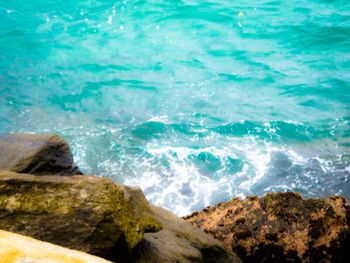 Scenic view of sea waves