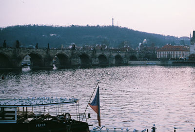 View of bridge over river