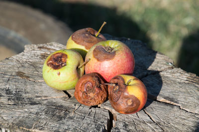 Close-up of apple on table