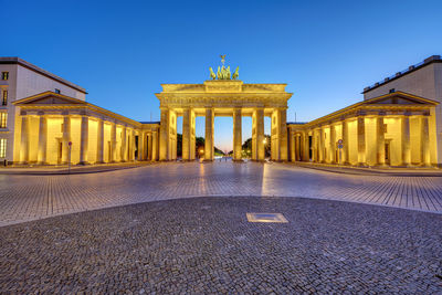 View of historical building against clear sky