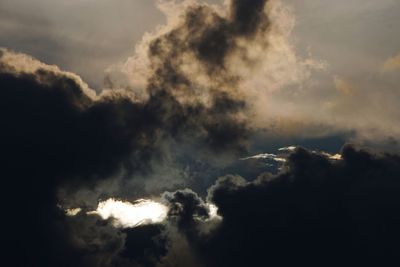 Low angle view of cloudy sky