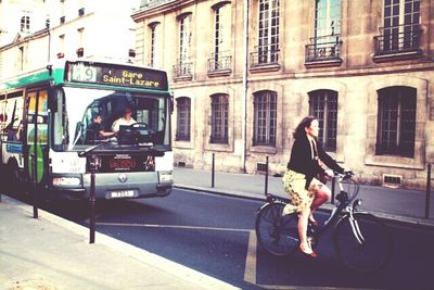 People on road in city