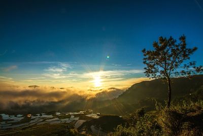 Sunset over mountains