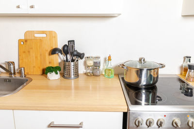 Utensils on kitchen