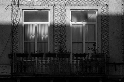 Closed window of house