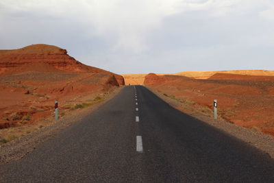 Road amidst landscape against sky