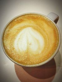Close-up of cappuccino