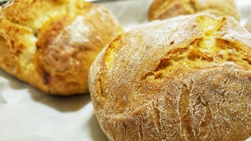 Close-up of bread on table