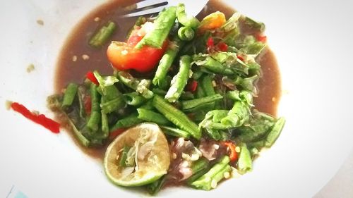 Close-up of salad in plate