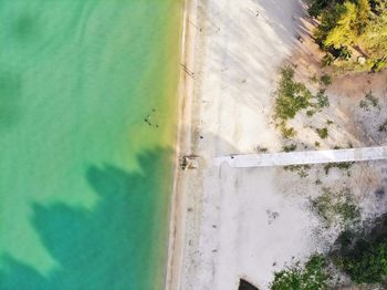 High angle view of sea shore