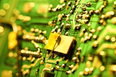 Close-up of padlocks on metal chain