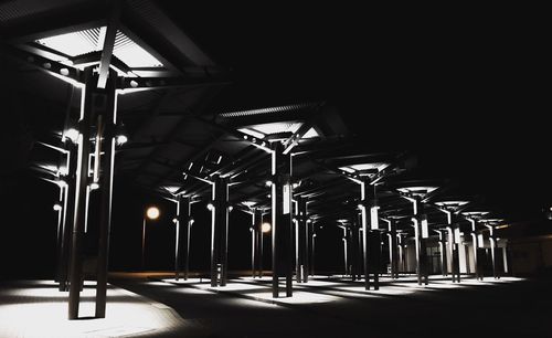 Illuminated lamp at night