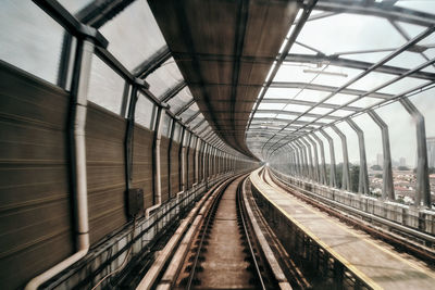 View of railroad station platform