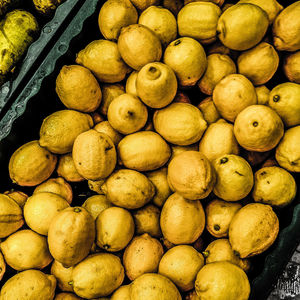 High angle view of fruits for sale in market