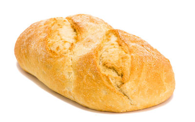 Close-up of bread against white background