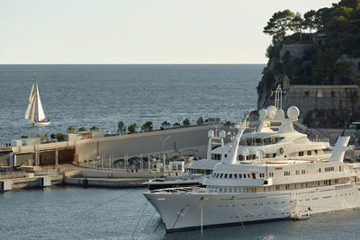 Boats in sea