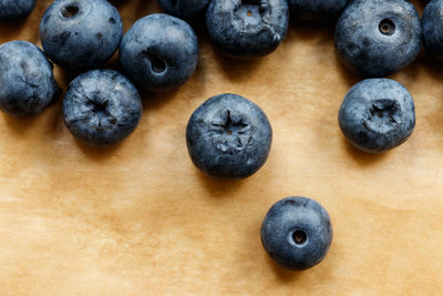 High angle view of fruits on table