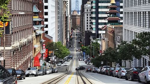 View of city street