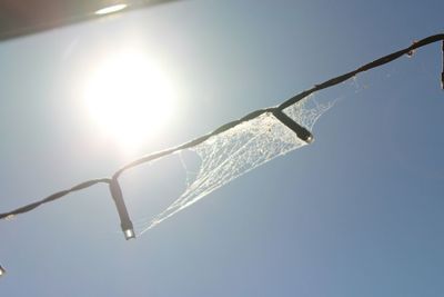 Low angle view of water against clear sky