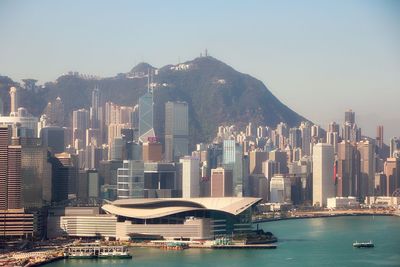 Hong kong convention centre facing victoria harbour 