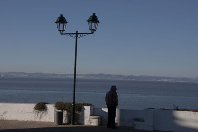 View of sea against clear sky