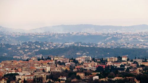 High angle shot of townscape