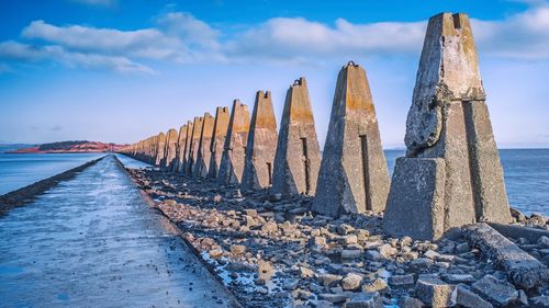 Panoramic view of beach against sky