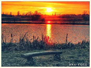 Scenic view of sunset against sky