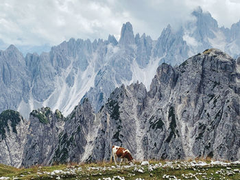 Panoramic view of mountains against sky