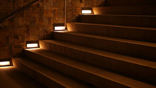 Low angle view of staircase in building