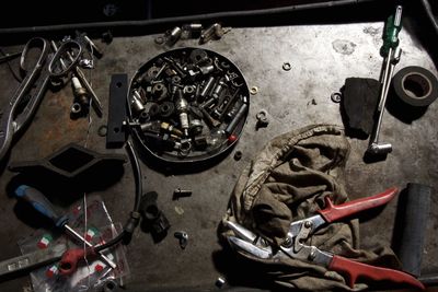 Close-up of motorcycle