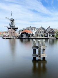 Bridge over river against sky