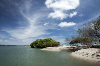 Scenic view of river against sky