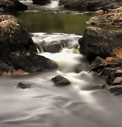 Scenic view of waterfall