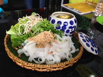 Close-up of served food