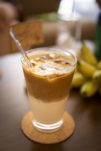 Close-up of coffee on table