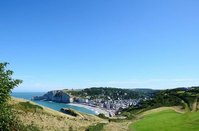 High angle view of sea