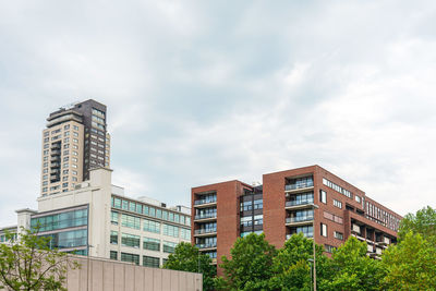 Low angle view of buildings against sky