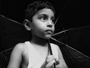 Portrait of boy looking away