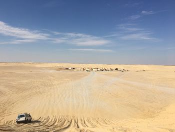 Scenic view of desert against sky