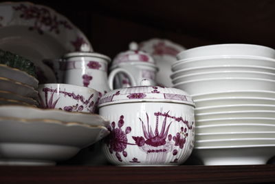 Close-up of objects on table