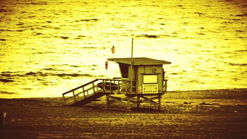 Lifeguard hut on beach