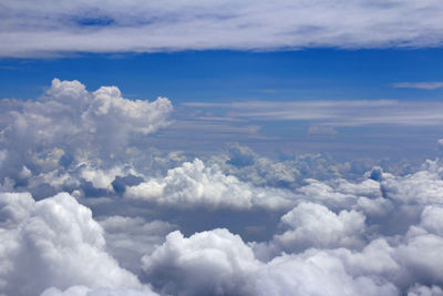 Aerial view of clouds in sky