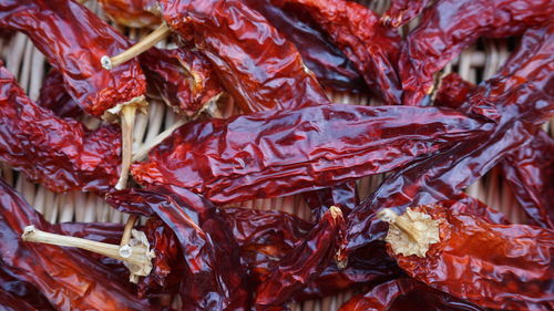 Close-up of red chili peppers