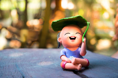 Close-up of stuffed toy on table